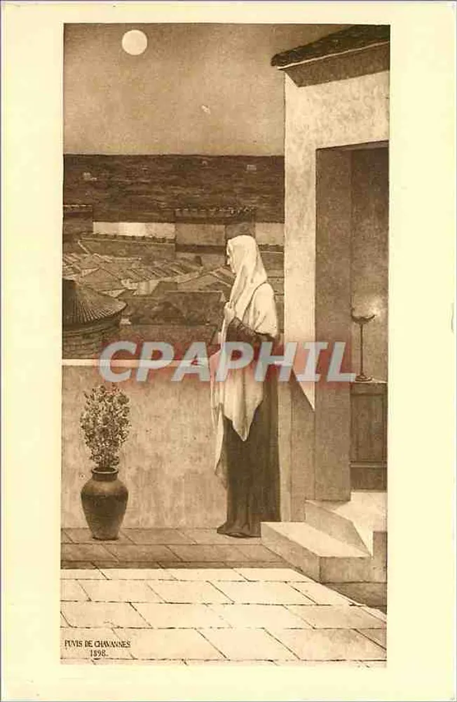 Santa Geneviève — vista noturna — Puvis de Chavannes, 1898 - Frente