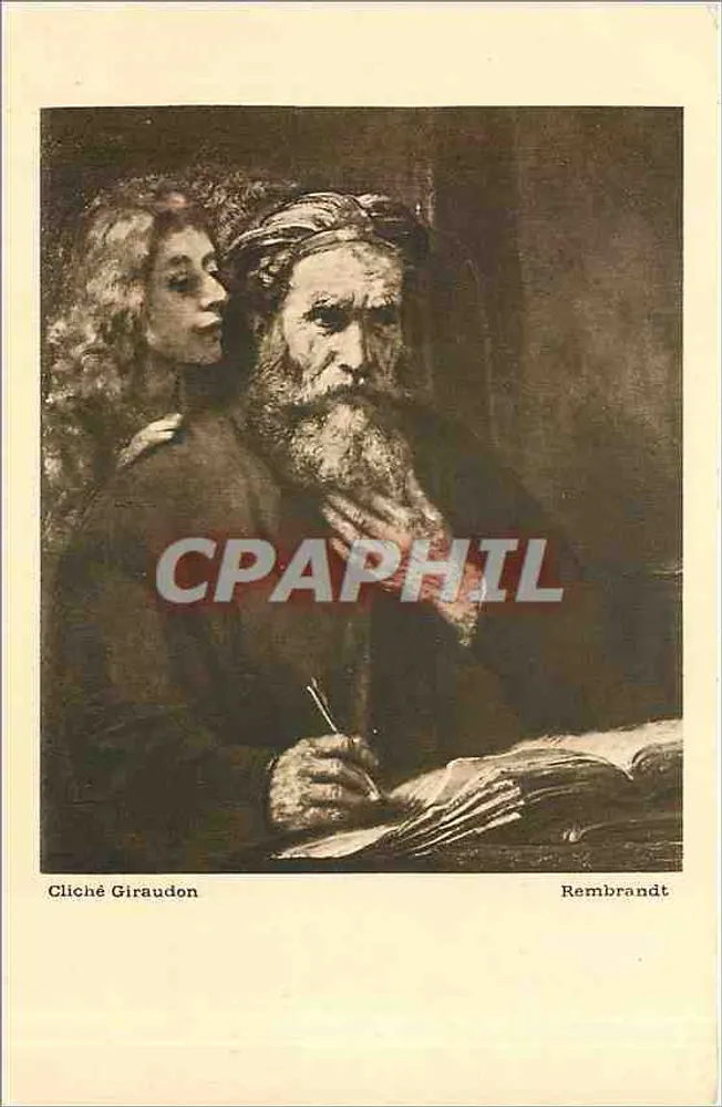 Rembrandt — pintor trabalhando — Cliché Giraudon - Frente