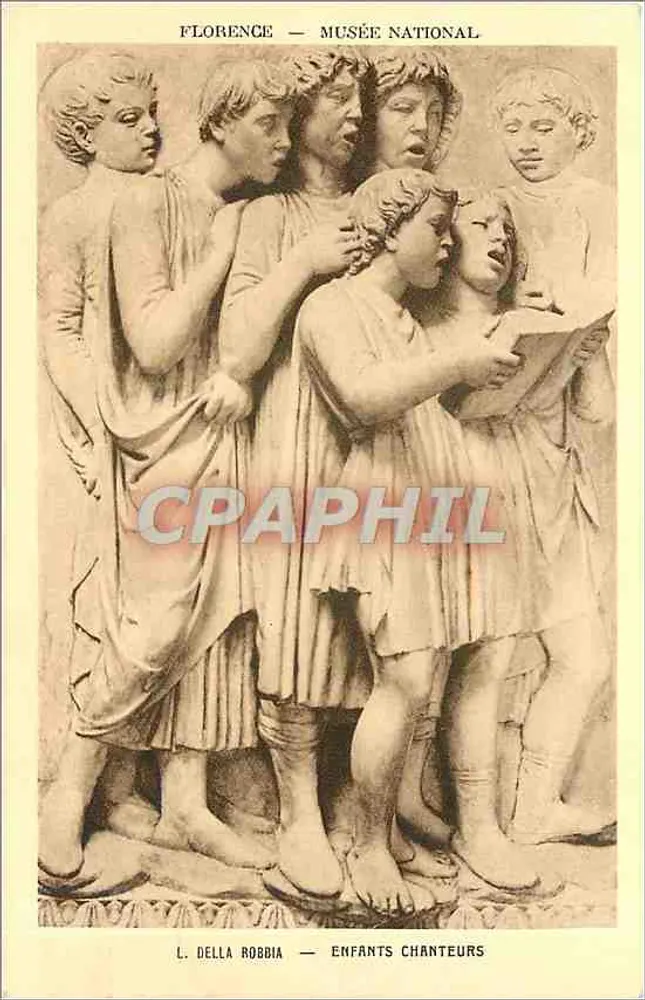Florença — Museu Nacional — L. Della Robbia — Crianças Cantoras - Frente