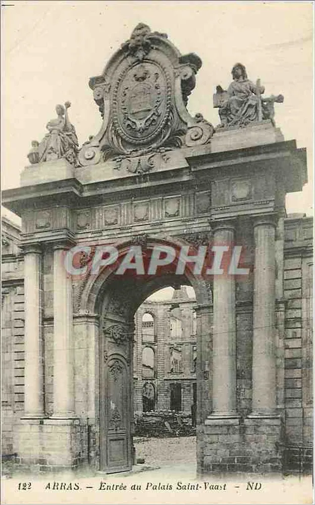 Arras — Entrada do Palácio São Vaast — ND - Frente