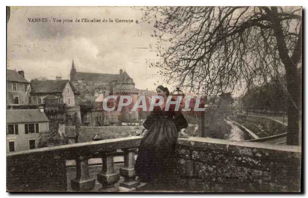 VANNES - Ansicht vom Escalier de la Garenne — Verlag: C. Léon, Vannes - Vorderseite