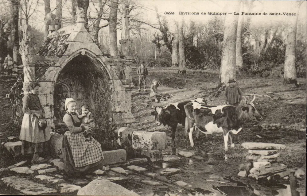 Umgebung von Quimper — Die Fontaine de Saint-Vénéne — Verlag: Karten-Bost - Vorderseite