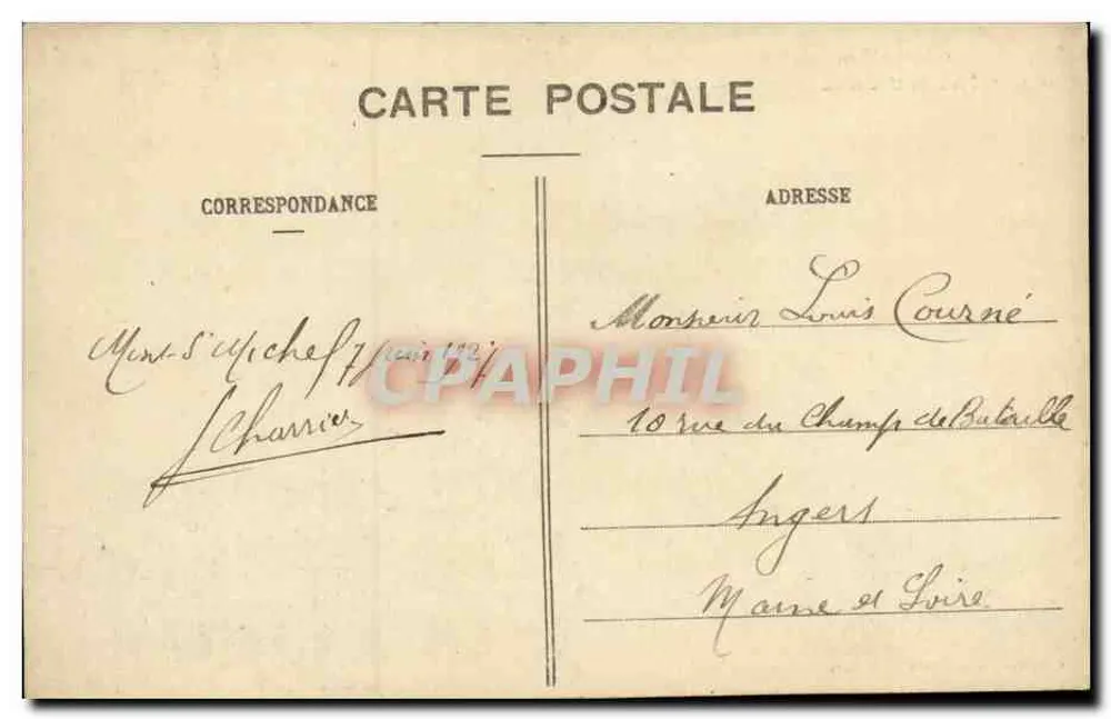 Monte-São-Miguel — vista da costa leste — G.F. — Coleção Germain Filho, St-Malo - Verso
