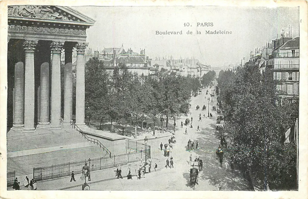 Boulevard de la Madeleine — Paris — editor 'ALLENNE' n°10 - Frente