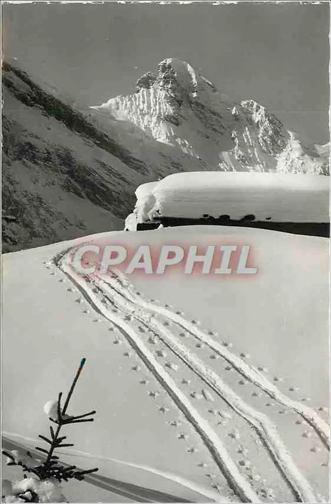 Müren — landschap met het Gspaltenhorn — Fot. L. Opfer, Zürich - Voorkant