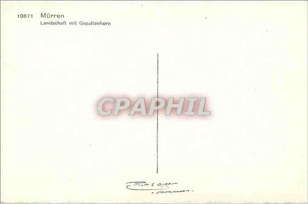Müren — landschap met het Gspaltenhorn — Fot. L. Opfer, Zürich - Achterkant