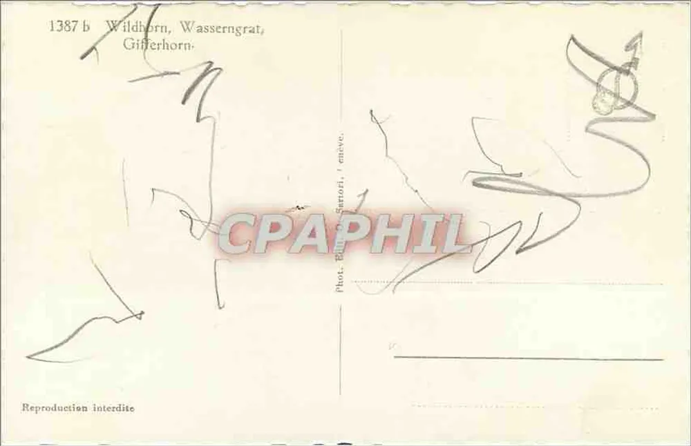 Wildhorn, Wasserngrat, Gifferhorn — vista de montanha nevada — Graphphil - Verso
