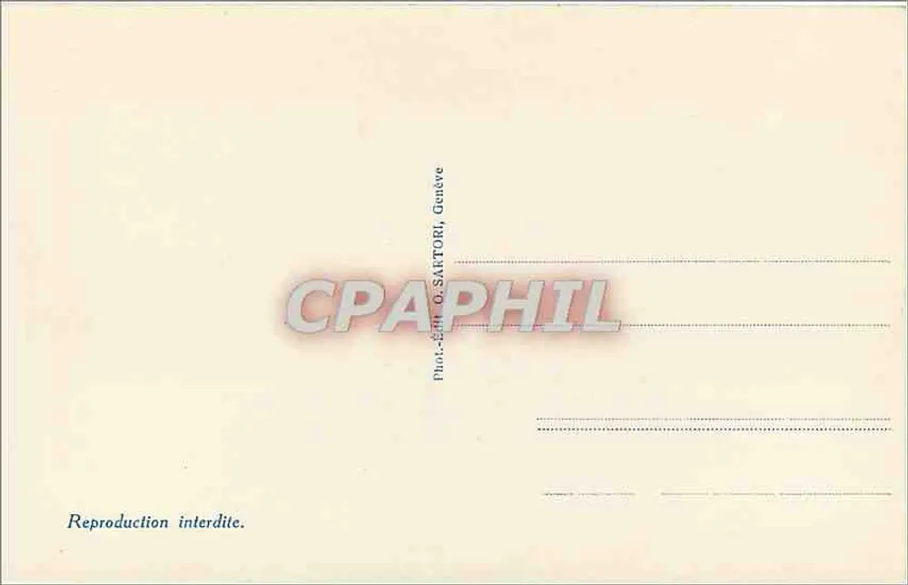 Rothorn (4225 m.), Schallinhorn (3978 m.) e Mar de Neblina — Genebra, n° 2111 - Verso