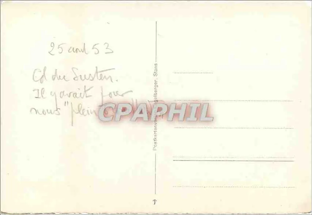 Glaciar do Susten — Sustenpasshöhe 2262 m — Postkartenverlag Stans n°4145 - Verso