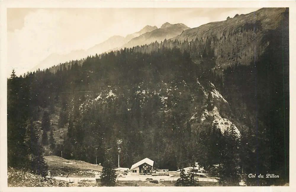 Col du Pillon — vista panorâmica com cabana — Charles Jaggi, G. & Co. - Frente