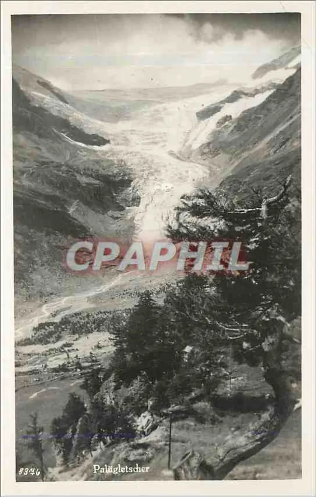 Palügletscher — vista panorâmica — Hotel "Belvédère", Alp Grüm - Frente