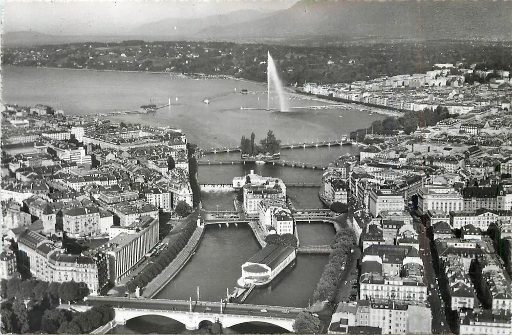 Genève. Les 6 Ponts sur le Rhône et la Rade — Éditions Jaeger, No. 779 - Recto