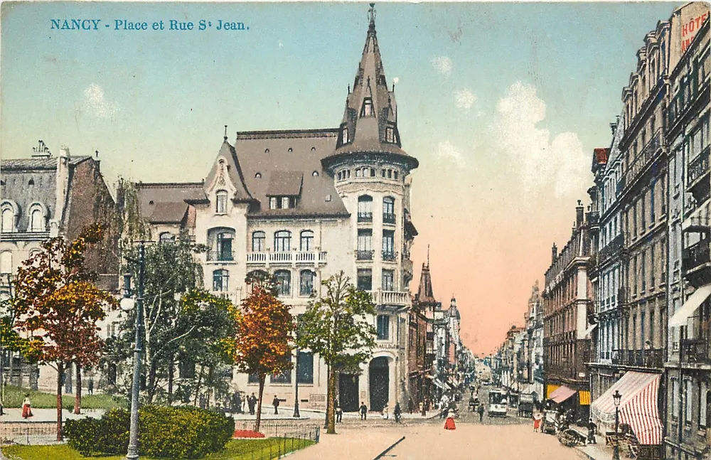 NANCY - Place and Rue Saint-Jean — architectural view — publisher unidentified - Front
