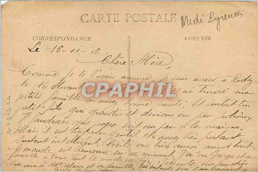 Rodez — La Torre della Cattedrale — Editore Républicain, n°10 - Verso