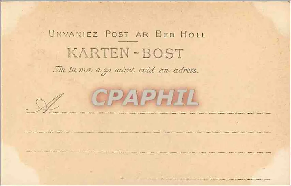 Kerk van Guilmilau. Het Doopvont — Collectie VILLAND, n°761 - Achterkant