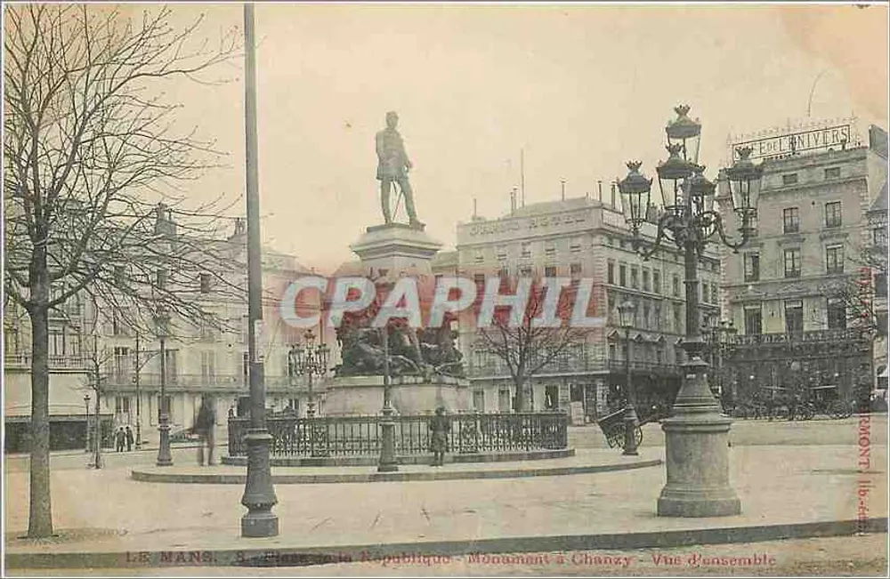 Le Mans - Place de la République - Monument à Chanzy - Vue d'ensemble - Recto