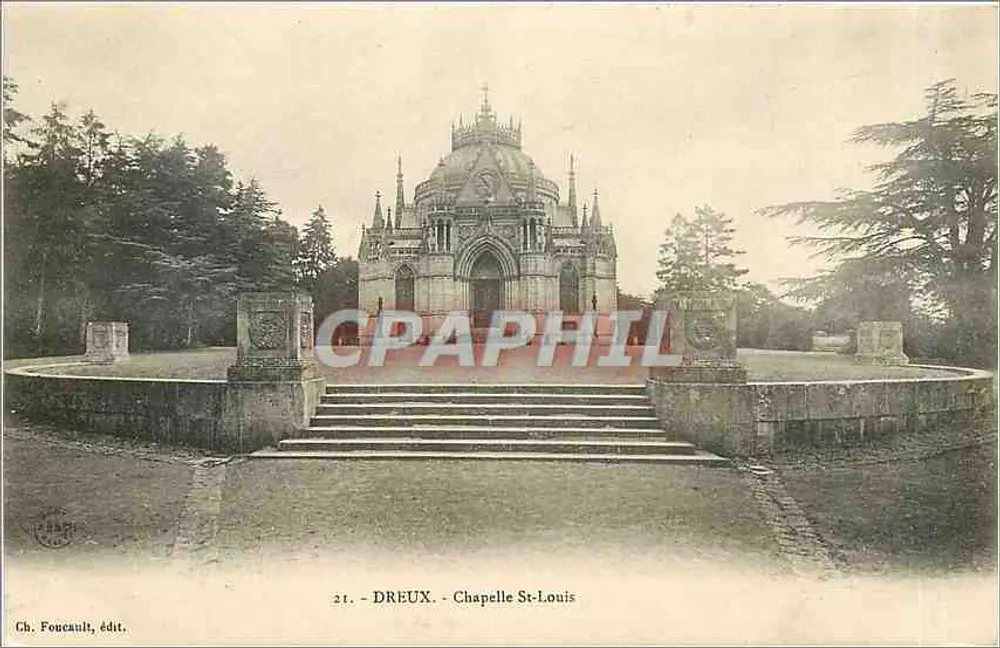 Dreux - Kerk van Sint-Louis — uitgever Ch. Foucault, n° 21 - Voorkant