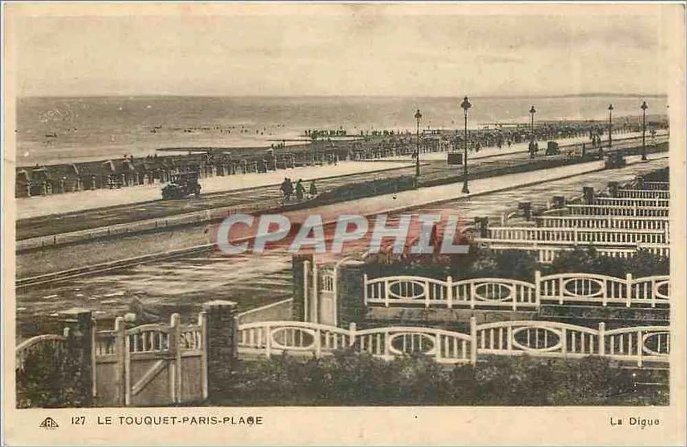 Le Touquet-Paris-Plage — Digue — wydawca Le Touquet-Paris-Plage, nr 127 - Awers