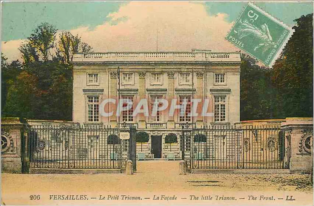 Versailles — O Petit Trianon — A Fachada — Editor Lévy Fils & Cie, n° 206 - Frente