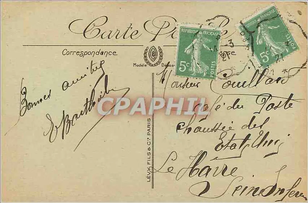 Versailles — O Petit Trianon — A Fachada — Editor Lévy Fils & Cie, n° 206 - Verso