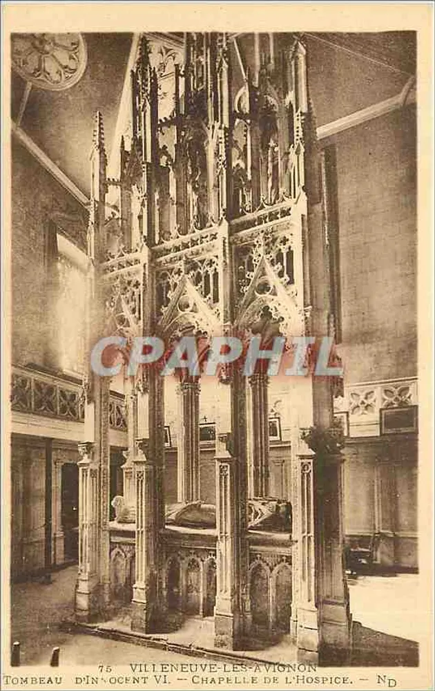 Villeneuve-lès-Avignon — Grabmal Innocent VI — Kapelle des Hospizes - Vorderseite