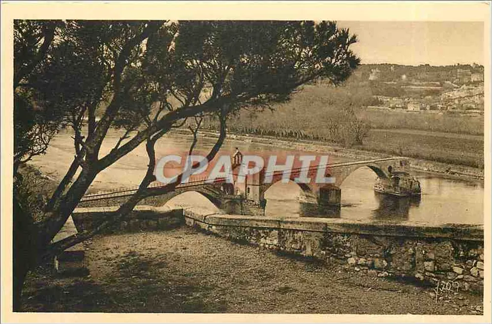 Avignon (Vaucluse) — Le Pont Saint-Bénézet vu du Rocher du Dom — Les Editions d'Art Manuel - Recto
