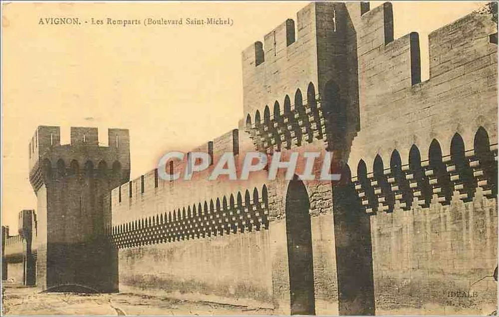 Avignon - Les Remparts (Boulevard Saint-Michel) — Édition J. Alaud, Librairie - Recto