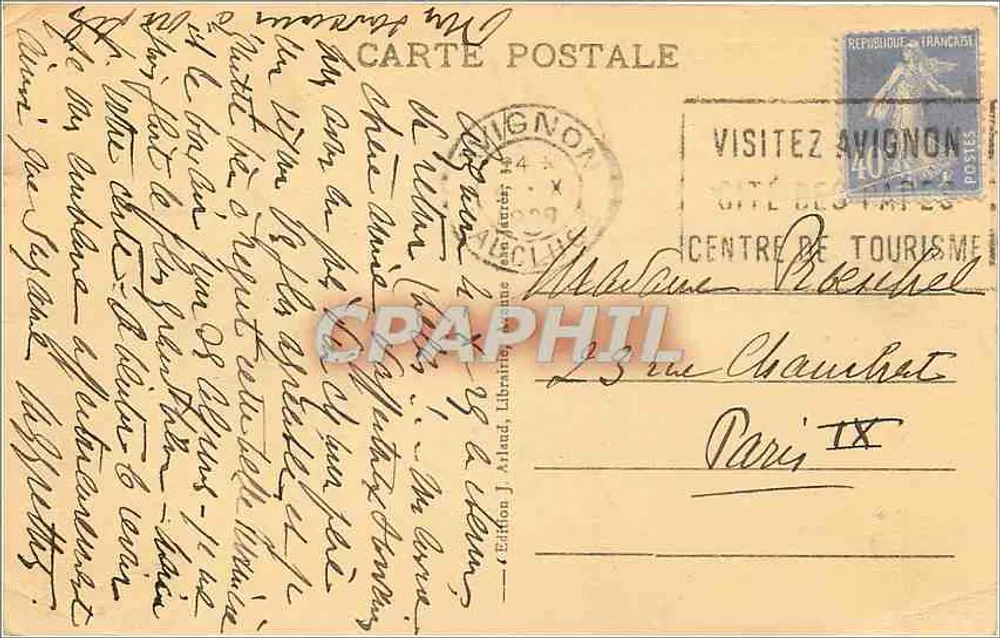 Avignon - Les Remparts (Boulevard Saint-Michel) — Édition J. Alaud, Librairie - Verso