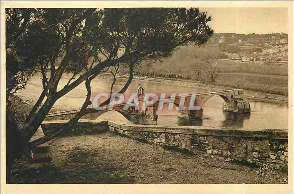 Avignon (Vaucluse) — Ansicht des Pont Saint-Bénézet vom Rocher du Dom — Les Éditions d'Art Unioniste - Vorderseite