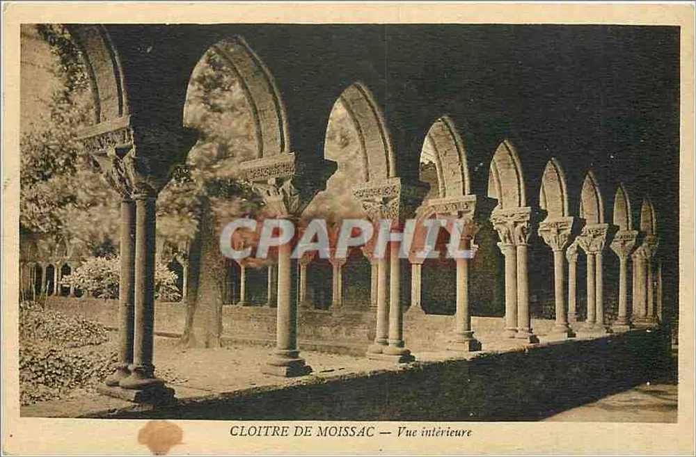 Cloître de Moissac — Vista interna — Bilhete postal moderno - Frente