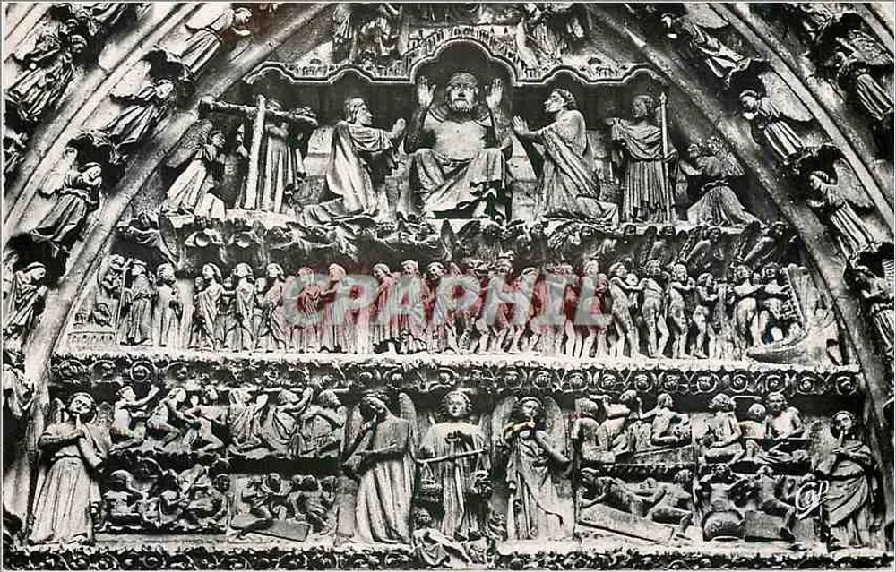 Amiens — Portal der Kathedrale — Das letzte Gericht - Vorderseite