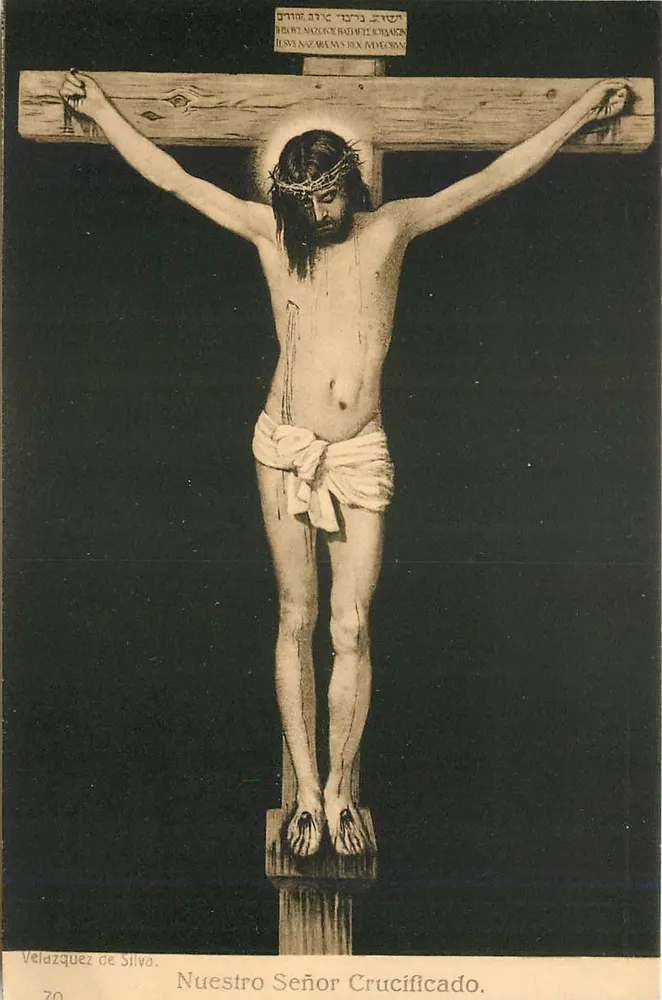 Nosso Senhor Crucificado — estátua do Cristo na cruz — Velázquez de Silva, n°70 - Frente