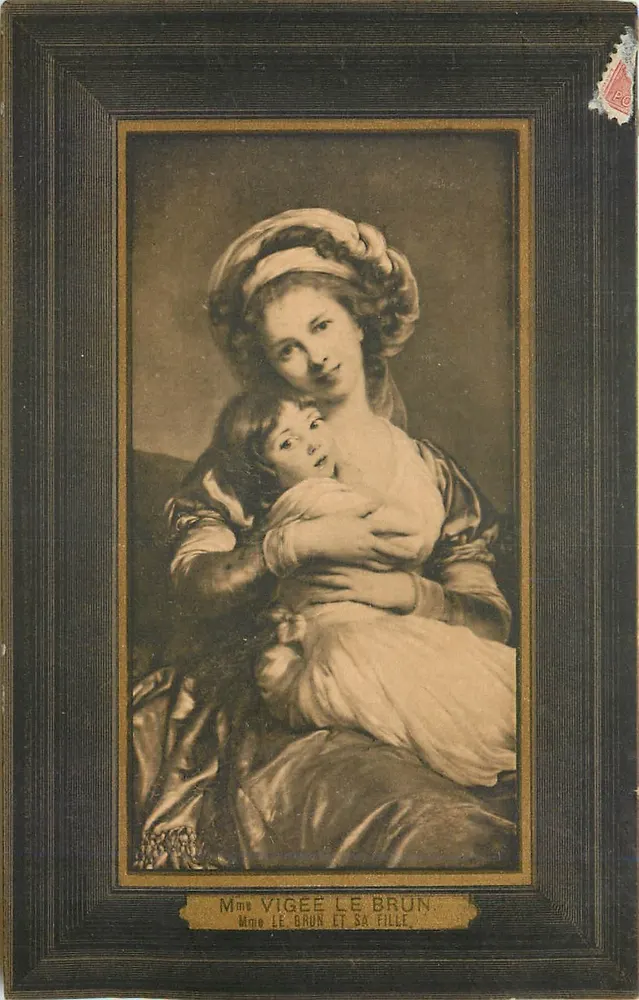 Sra. VIGEE LE BRUN e sua filha — reprodução de um quadro — editor não visível - Frente