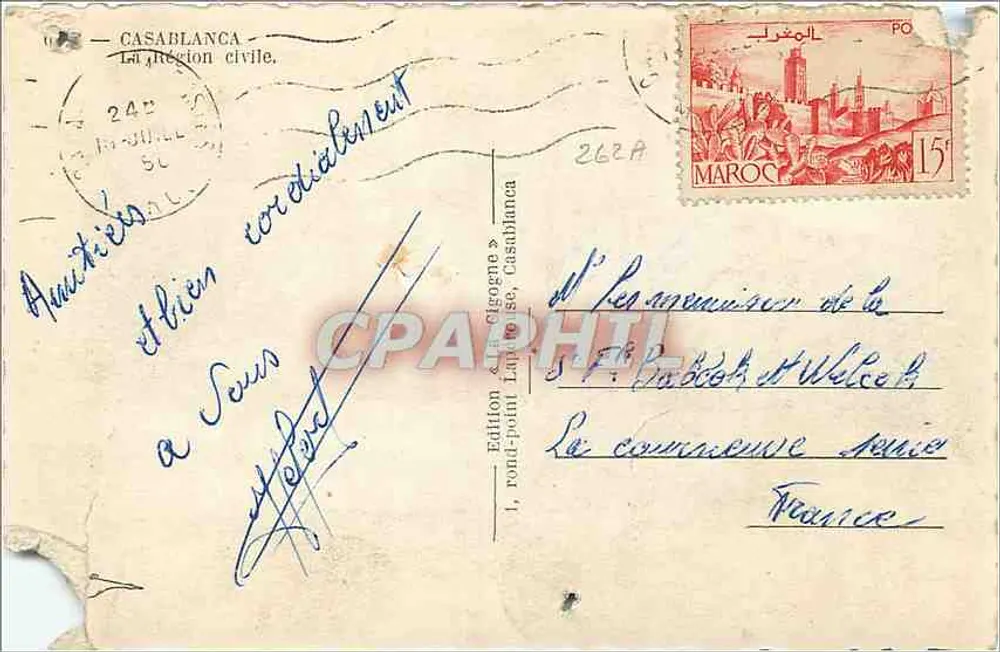 Praça central com fonte — Casablanca — Edição « L'Éditeur » - Verso
