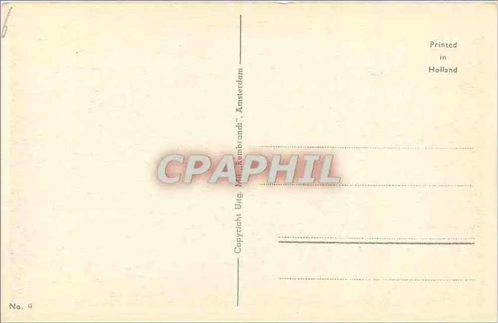 Tulpen — Bloembollenvelden — Uitg. M. van Bembranda, Amsterdam - Verso