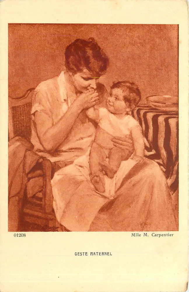 Gesto Maternal — Mlle M. Carpentier — série 01208 - Frente