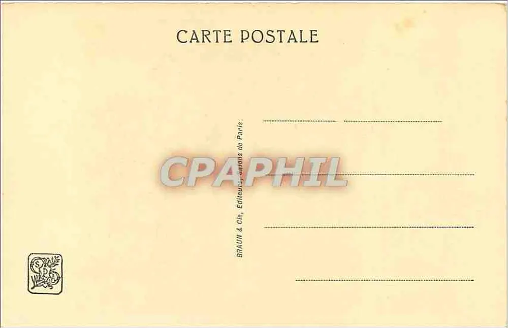Os Cabelos Dourados — Mlle M. Carpentier — série 01316 - Verso