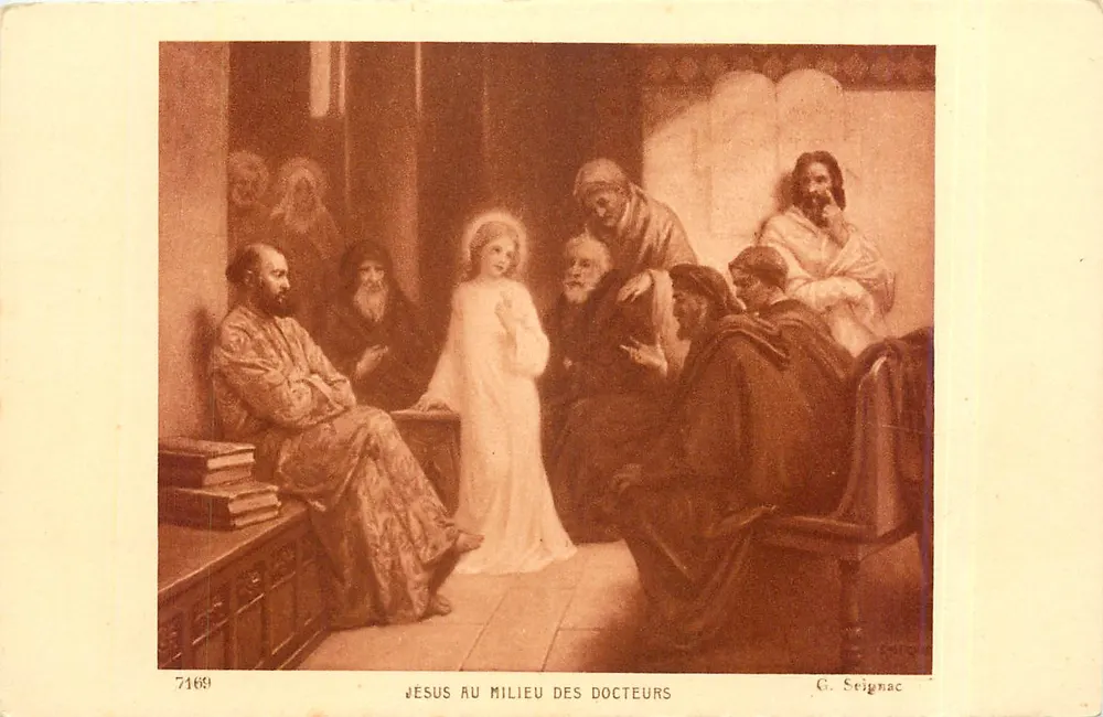 Jesus no meio dos doutores — G. Seignac — n° 7169 - Frente