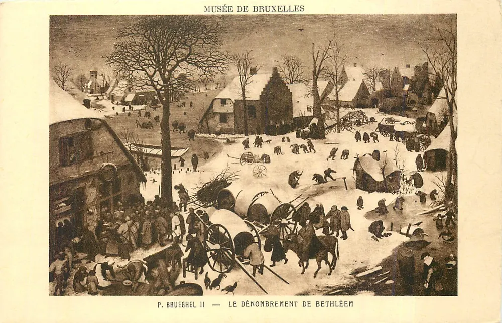 Le Dénombrement de Bethléem — P. Bruegel II — Musée de Bruxelles - Recto