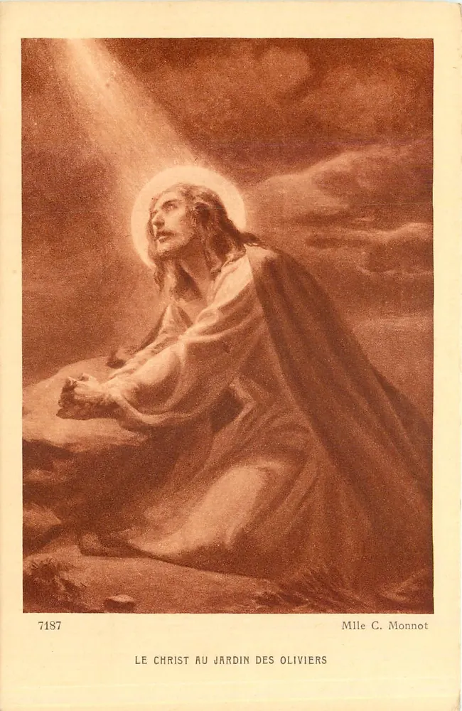 Christus im Olivenhain — Illustration — Mille C. Monnot, n° 7187 - Vorderseite