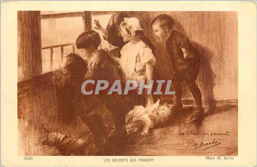 Les soldats qui passent — Mme M. Barba — n° 0523 - Recto