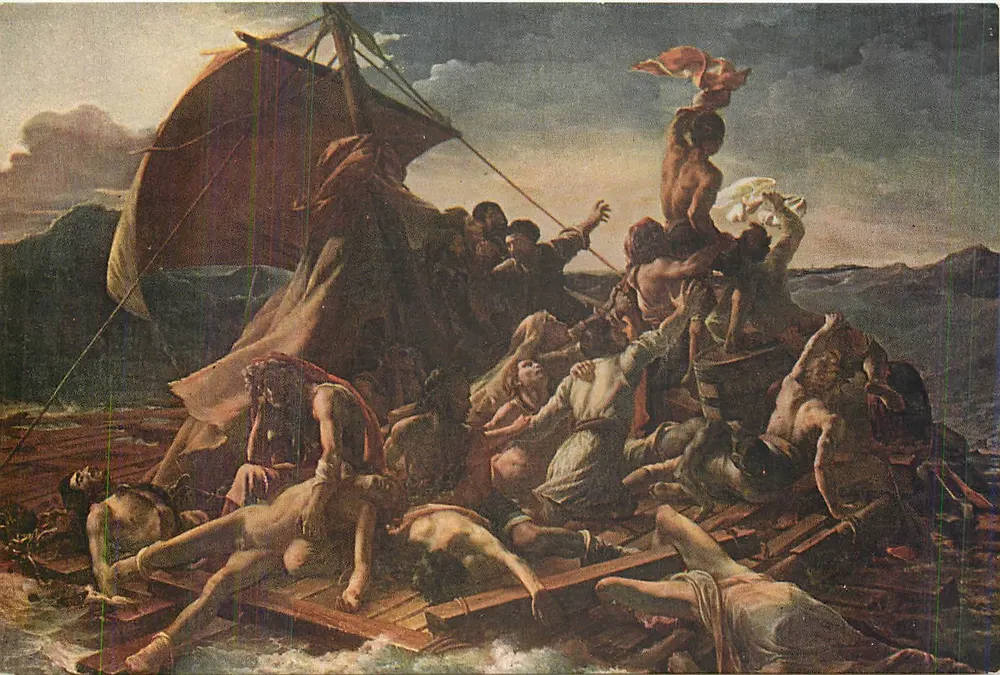 Le radeau de la Méduse — tableau de J.L.A. Théodore Géricault — Éditions Nomis, Paris - Recto
