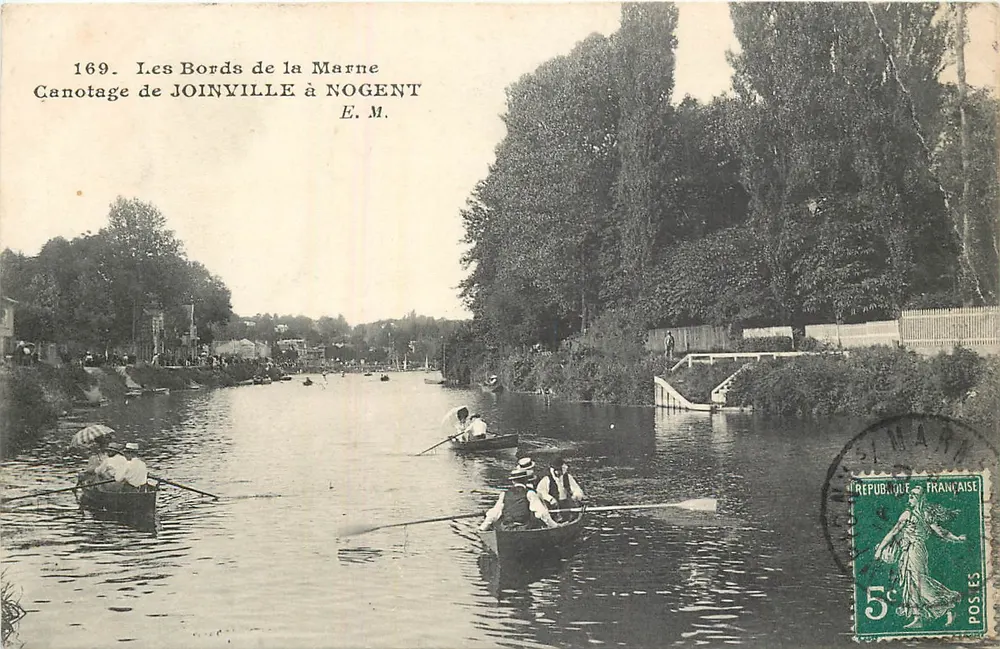 Les Bords de la Marne — Canotage de JOINVILLE à NOGENT — E.M. n°169 - Recto