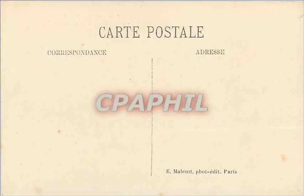 Vincennes — O Forte, O Ponte-Levis — E. Malcutt, fotografia-editada, Paris - Verso