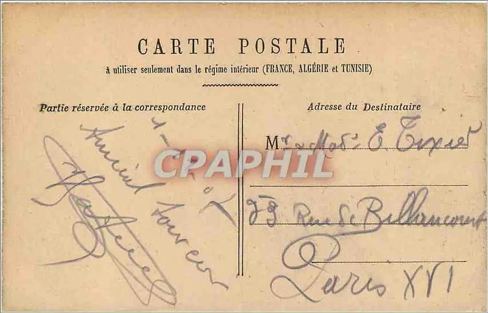 Versailles (Trianon) — Voiture du Sacre de Charles X — Blain-Versailles, n°171 - Verso