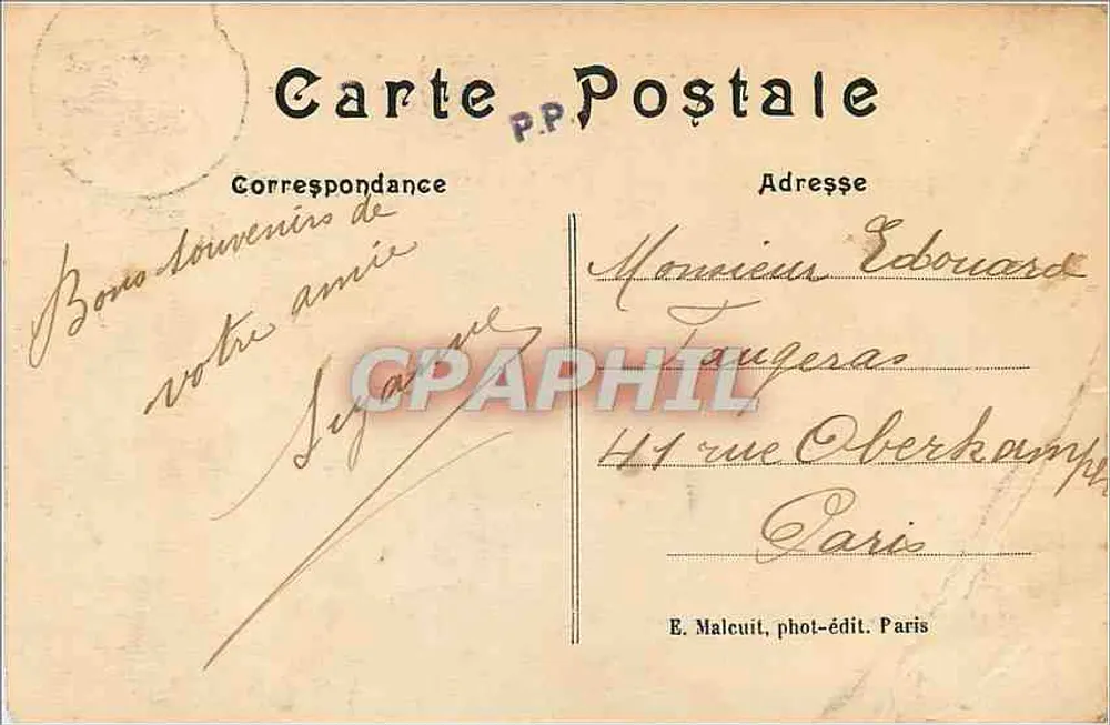 Chevreuse (S.-&-O) — Algemene uitzicht — Dal van Choisel — E. Malecuit, fotograaf-uitgever Parijs - Achterkant