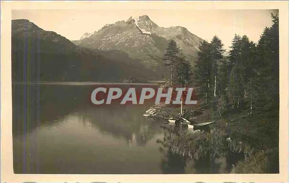 Sils-Maria im Engadin — Vue du Piz della Margna (1812 m ü. M.) — Phot. u. Verlag E. Meerkämper, Sils i. E., Nr. 12 - Recto