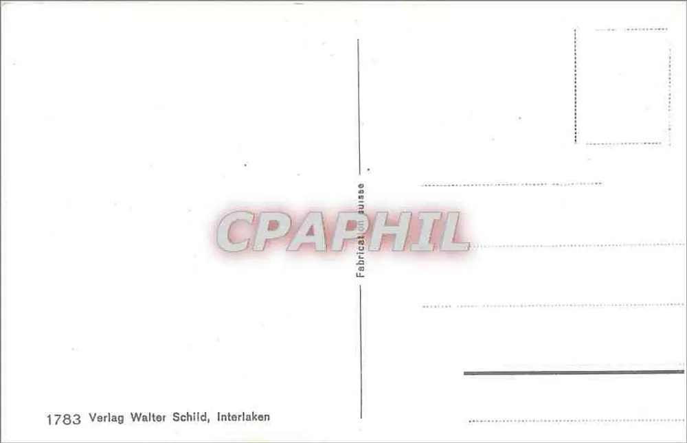 Brienz — jezioro i zasne góry — Verlag Walter Schild, Interlaken - Rewers