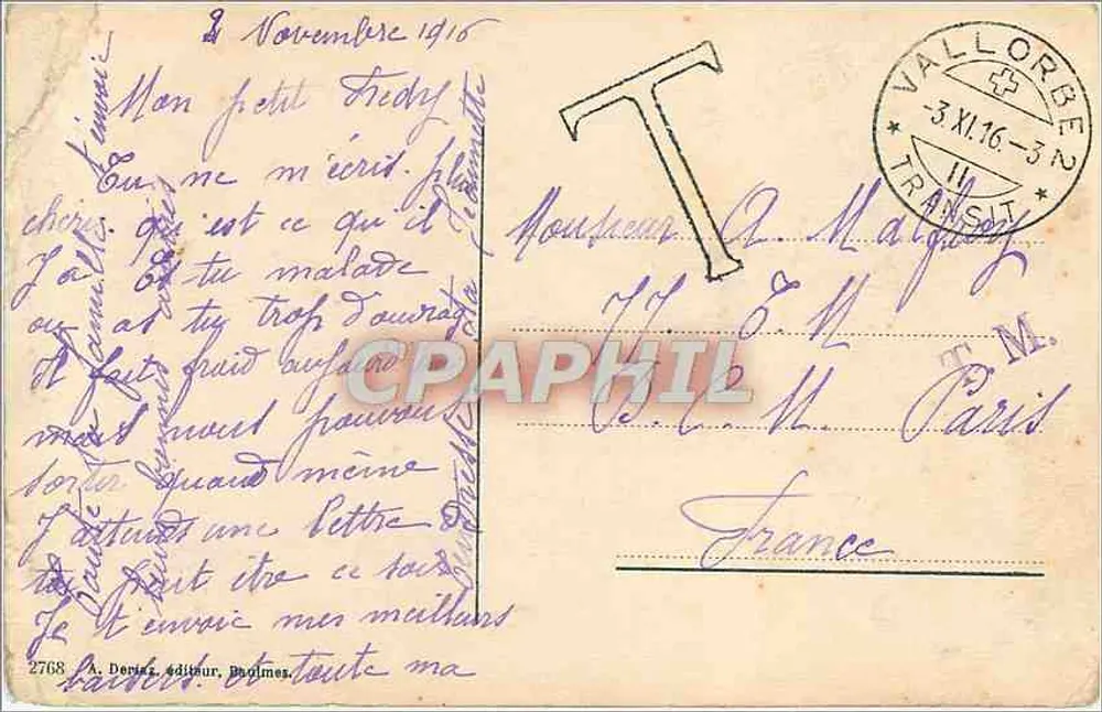Ballaiques. Via romana — A. Deriès, editor, n°2768 - Verso
