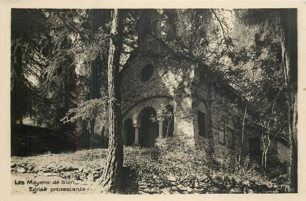 Les Mayens-de-Sion — Chiesa protestante — Zaltion Art, Losanna, n°4385 - Recto